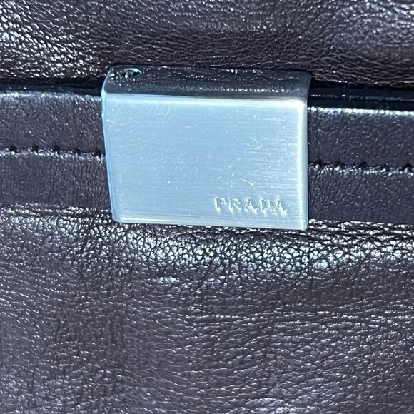 PRADA Lambskin Brown Gloves w/ Adjustable Prada Clasp #1376 - Picture 3 of 5